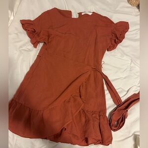 ASTR the Label Terracotta Wrap Dress